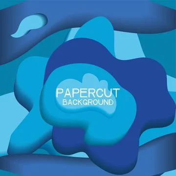 Colored seamless pattern background with paper art style Vector Stock Illustration