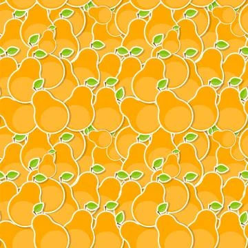 Colored Seamless Pattern Background from Pear Illustration Stock Illustration