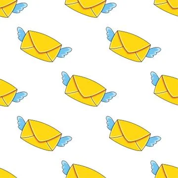 Colored seamless pattern. Cartoon style. Hand drawn. Vector illustration isol Stock Illustration