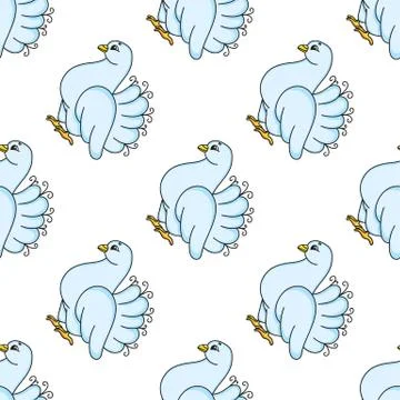 Colored seamless pattern. Cartoon style. Hand drawn. Vector illustration isol Stock Illustration