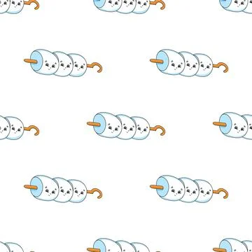 Colored seamless pattern. Cartoon style. Hand drawn. Vector illustration isol Stock Illustration