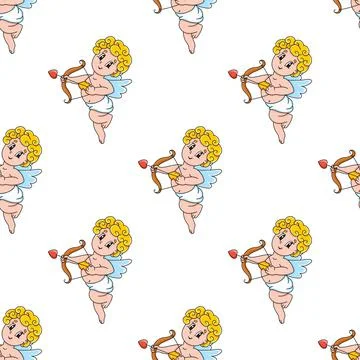 Colored seamless pattern. Cartoon style. Hand drawn. Vector illustration isol Stock Illustration