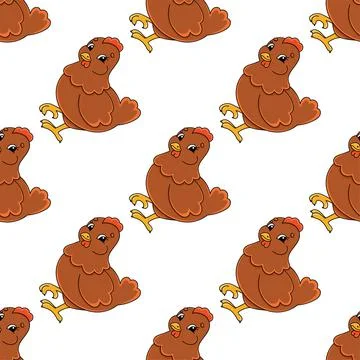 Colored seamless pattern. Cartoon style. Hand drawn. Vector illustration isol Stock Illustration