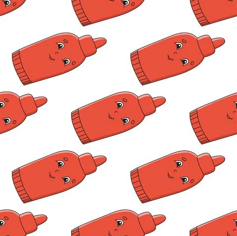 Colored seamless pattern. Cartoon style. Hand drawn. Vector illustration isol Stock Illustration