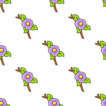 Colored seamless pattern. Cartoon style. Hand drawn. Vector illustration isol Stock Illustration