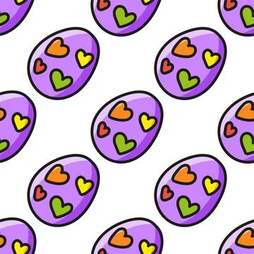 Colored seamless pattern. Cartoon style. Hand drawn. Vector illustration isol Stock Illustration