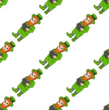 Colored seamless pattern. Cartoon style. Hand drawn. Vector illustration isol Stock Illustration