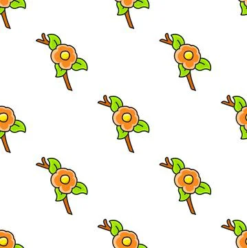 Colored seamless pattern. Cartoon style. Hand drawn. Vector illustration isol Stock Illustration