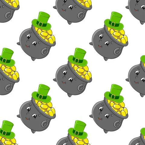 Colored seamless pattern. Cartoon style. Hand drawn. Vector illustration isol Stock Illustration