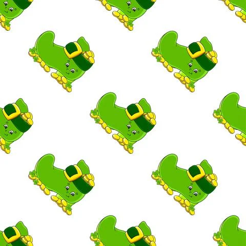 Colored seamless pattern. Cartoon style. Hand drawn. Vector illustration isol Stock Illustration