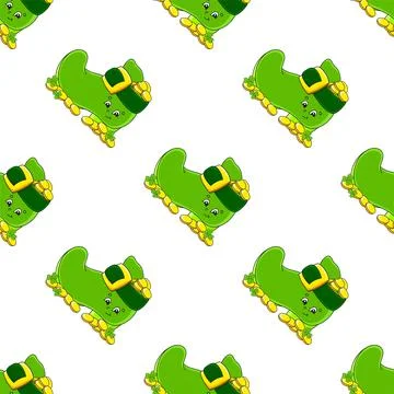 Colored seamless pattern. Cartoon style. Hand drawn. Vector illustration isol Stock Illustration