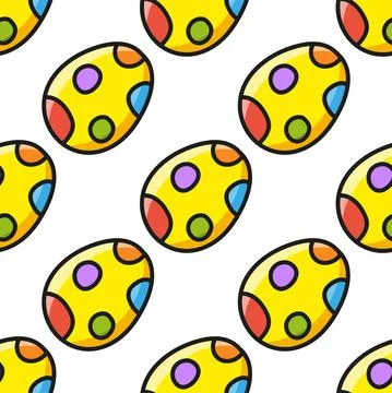 Colored seamless pattern. Cartoon style. Hand drawn. Vector illustration isol Illustrazione stock