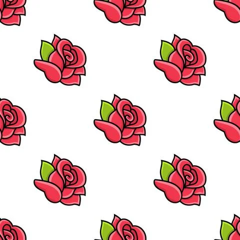 Colored seamless pattern. Cartoon style. Hand drawn. Vector illustration isol Stock Illustration