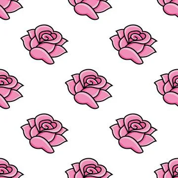 Colored seamless pattern. Cartoon style. Hand drawn. Vector illustration isol Stock Illustration