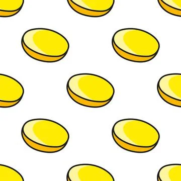 Colored seamless pattern. Cartoon style. Hand drawn. Vector illustration isol Stock Illustration