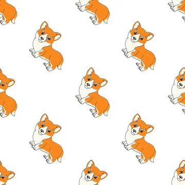 Colored seamless pattern. Cartoon style. Hand drawn. Vector illustration isol Stock Illustration