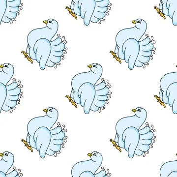 Colored seamless pattern. Cartoon style. Hand drawn. Vector illustration isol Stock Illustration