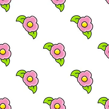 Colored seamless pattern. Cartoon style. Hand drawn. Vector illustration isol Stock Illustration