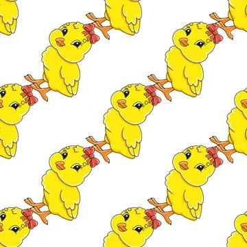 Colored seamless pattern. Cartoon style. Hand drawn. Vector illustration isol Stock Illustration