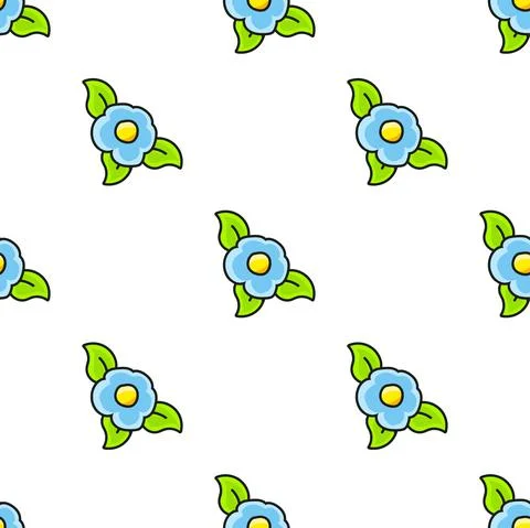 Colored seamless pattern. Cartoon style. Hand drawn. Vector illustration isol Stock Illustration