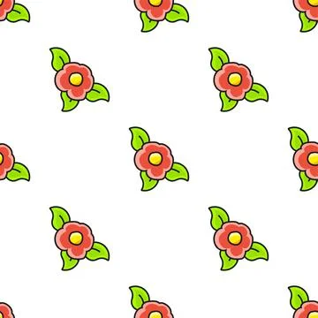 Colored seamless pattern. Cartoon style. Hand drawn. Vector illustration isol Stock Illustration