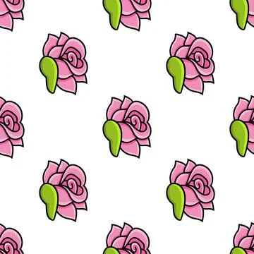 Colored seamless pattern. Cartoon style. Hand drawn. Vector illustration isol Stock Illustration