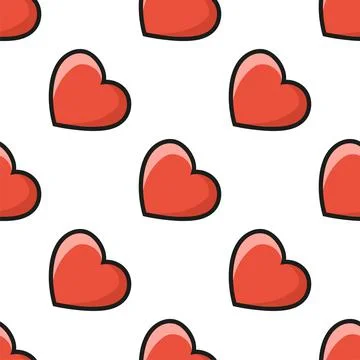 Colored seamless pattern. Cartoon style. Hand drawn. Vector illustration isol Stock Illustration