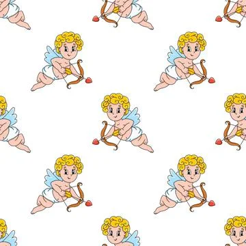 Colored seamless pattern. Cartoon style. Hand drawn. Vector illustration isol Stock Illustration