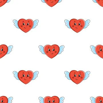 Colored seamless pattern. Cartoon style. Hand drawn. Vector illustration isol Stock Illustration