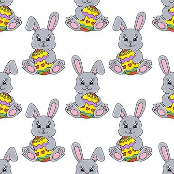 Colored seamless pattern. Cartoon style. Hand drawn. Vector illustration isol Stock Illustration