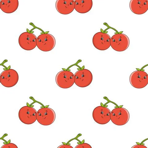 Colored seamless pattern. Cartoon style. Hand drawn. Vector illustration isol Stock Illustration