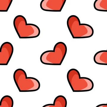 Colored seamless pattern. Cartoon style. Hand drawn. Vector illustration isol Stock Illustration