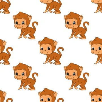 Colored seamless pattern. Cartoon style. Hand drawn. Vector illustration isol Stock Illustration