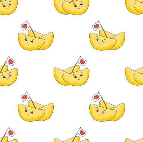 Colored seamless pattern. Cartoon style. Hand drawn. Vector illustration isol Stock Illustration