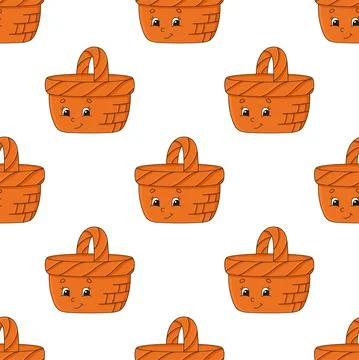 Colored seamless pattern. Cartoon style. Hand drawn. Vector illustration isol Stock Illustration