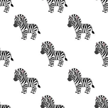 Colored seamless pattern. Cartoon style. Hand drawn. Vector illustration isol Stock Illustration