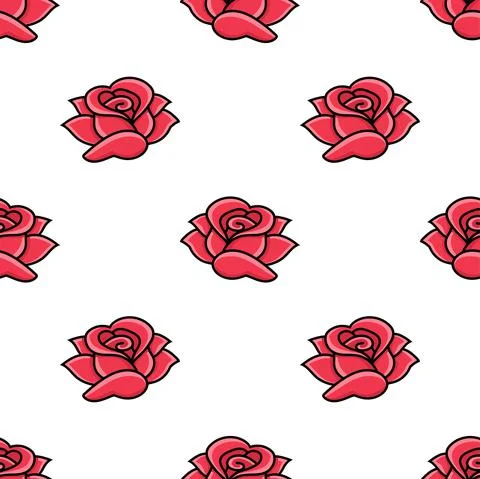 Colored seamless pattern. Cartoon style. Hand drawn. Vector illustration isol Stock Illustration