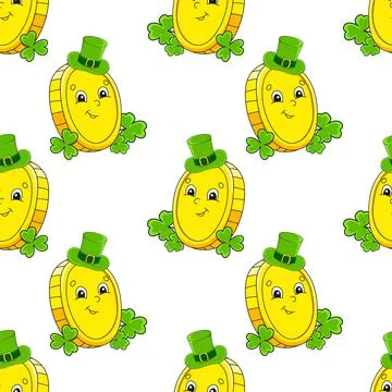 Colored seamless pattern. Cartoon style. Hand drawn. Vector illustration isol Illustrazione stock