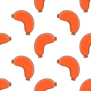 Colored seamless pattern. Cartoon style. Hand drawn. Vector illustration isol Stock Illustration