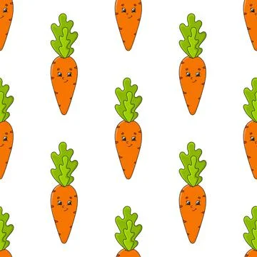 Colored seamless pattern. Cartoon style. Hand drawn. Vector illustration isol Stock Illustration