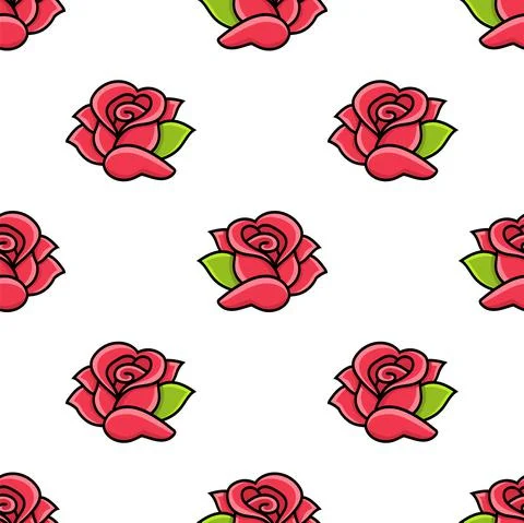 Colored seamless pattern. Cartoon style. Hand drawn. Vector illustration isol Stock Illustration