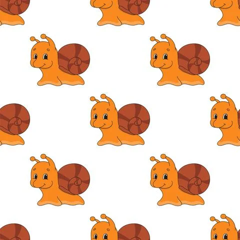 Colored seamless pattern. Cartoon style. Hand drawn. Vector illustration isol Stock Illustration