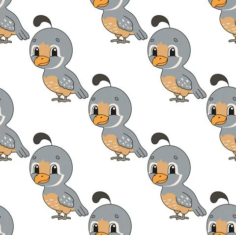 Colored seamless pattern. Cartoon style. Hand drawn. Vector illustration isol Stock Illustration