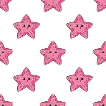 Colored seamless pattern. Cartoon style. Hand drawn. Vector illustration isol Stock Illustration