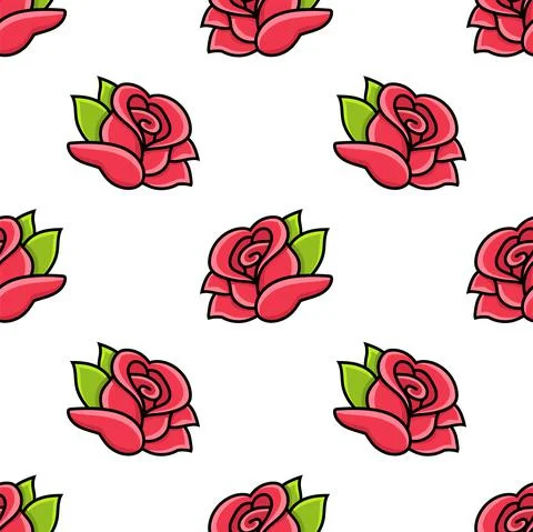 Colored seamless pattern. Cartoon style. Hand drawn. Vector illustration isol Stock Illustration