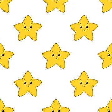 Colored seamless pattern. Cartoon style. Hand drawn. Vector illustration isol Illustrazione stock