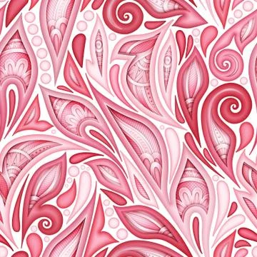 Colored Seamless Pattern with Floral Ethnic Motifs Stock Illustration