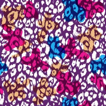 Colored seamless pattern. Stock Illustration