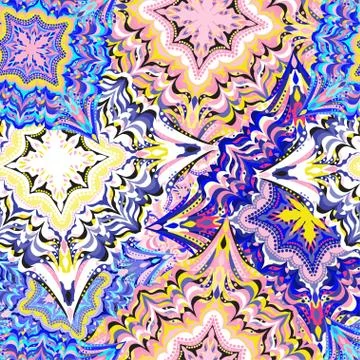 Colored seamless pattern. Vintage elements. vector illustration Stock Illustration