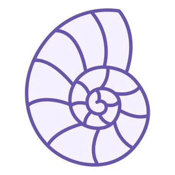 Colored Seashell Icon. Shellfish Vector Icon. Summer and Vacation Concept Stock Illustration
